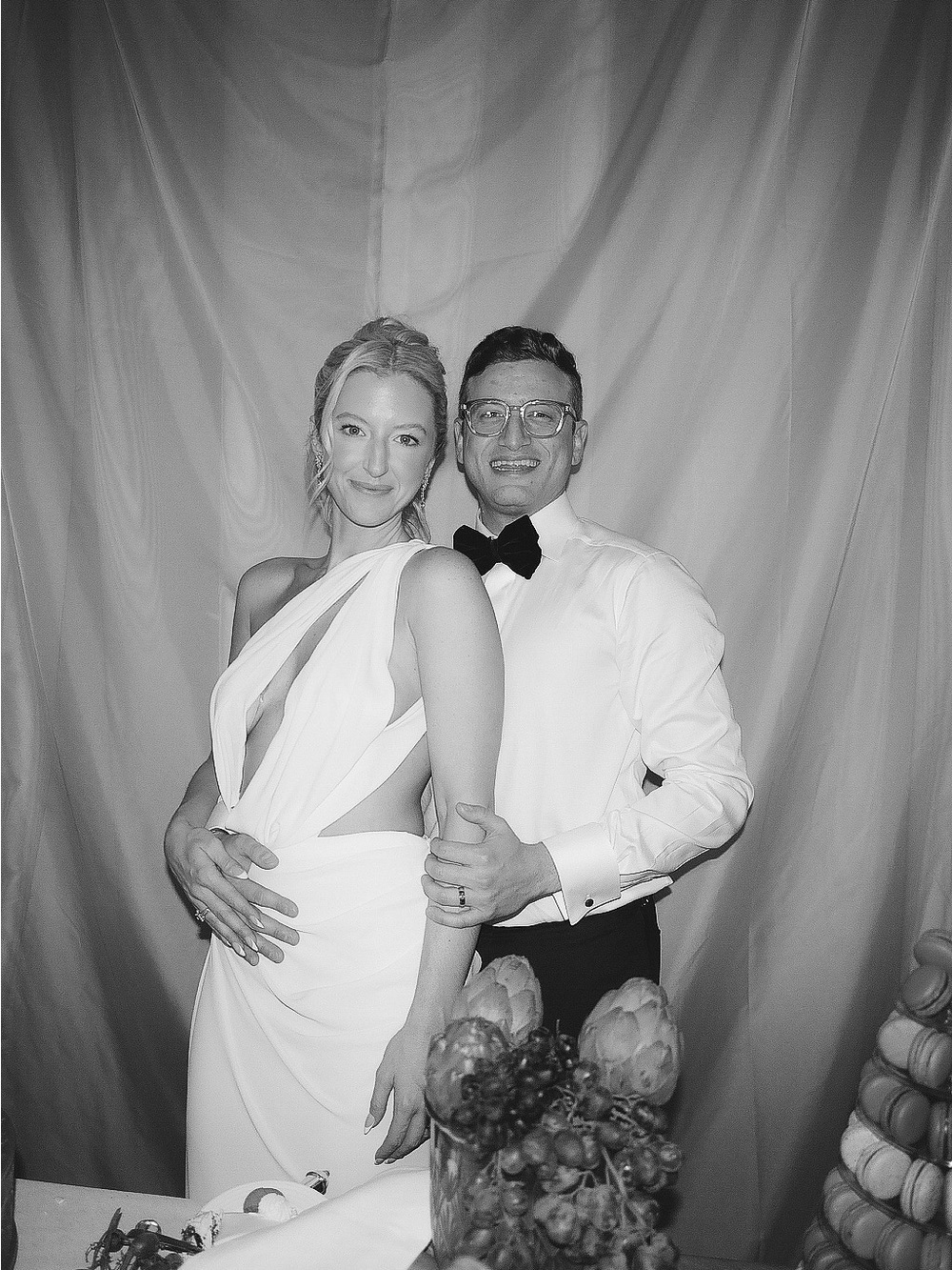 Custom Karla Gil Elegant One-Shoulder Ivory Draped Evening Dress - Picture 10 of 13